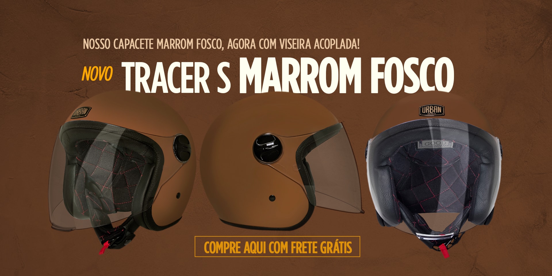 Capacete Tracer S Marrom Fosco