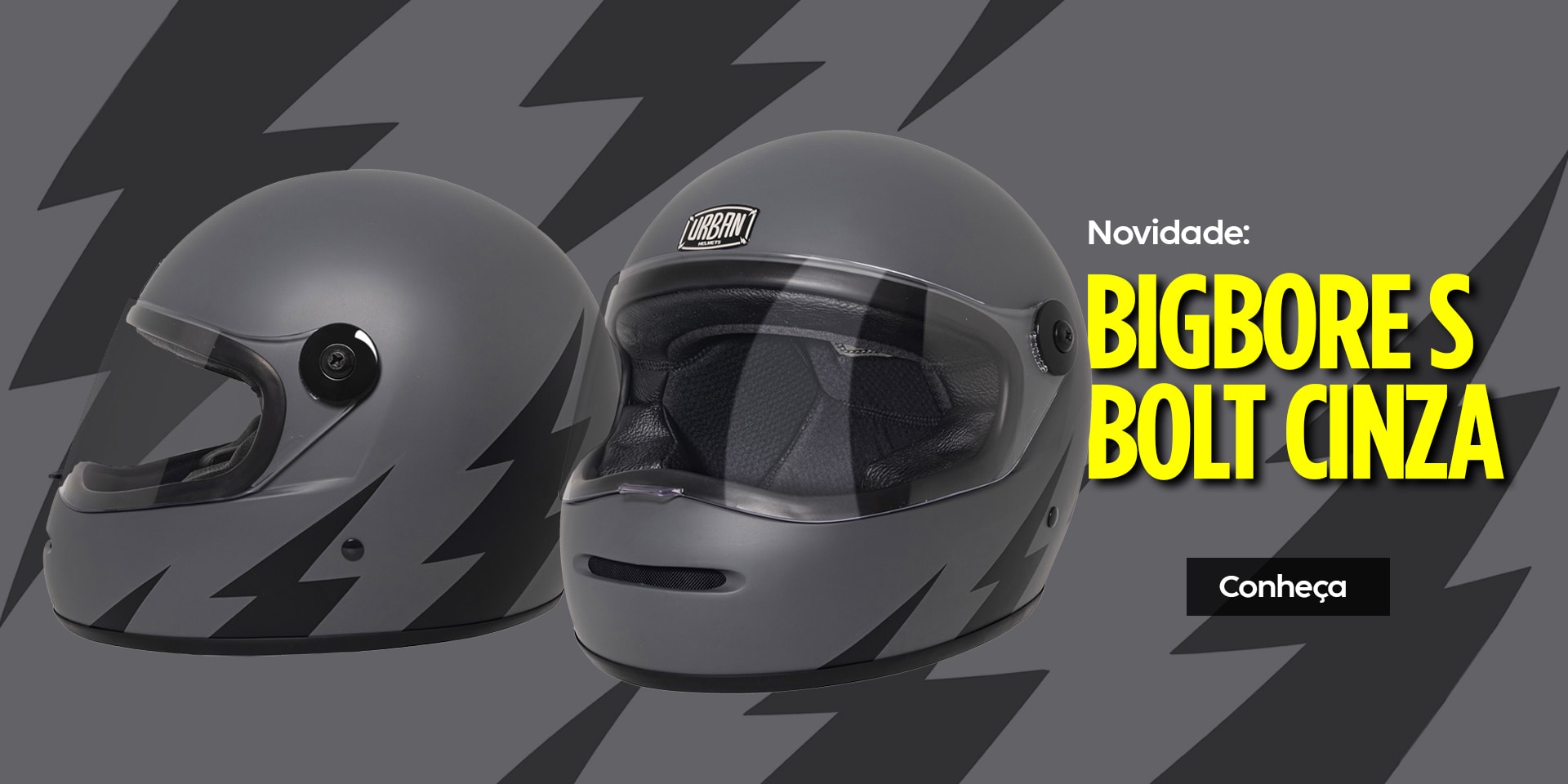 Capacetes Bigbore S Bolt Cinza