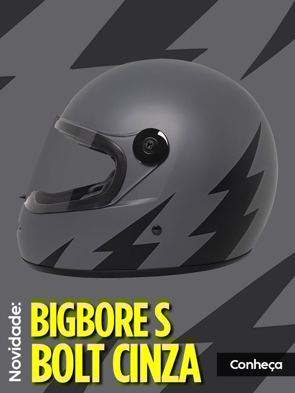 Capacete Bigbore S Bolt Cinza