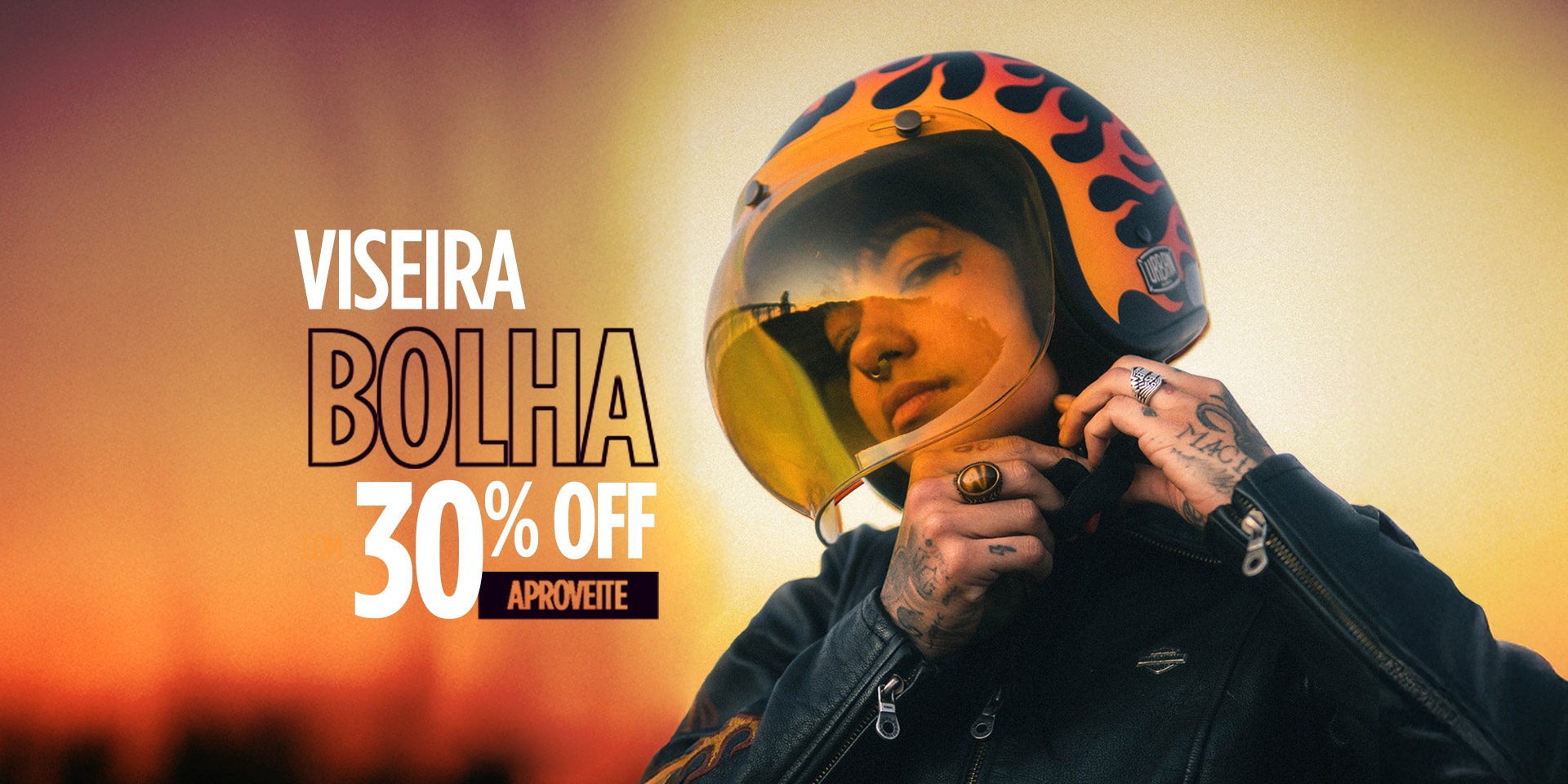Viseiras Bolha com 30%OFF
