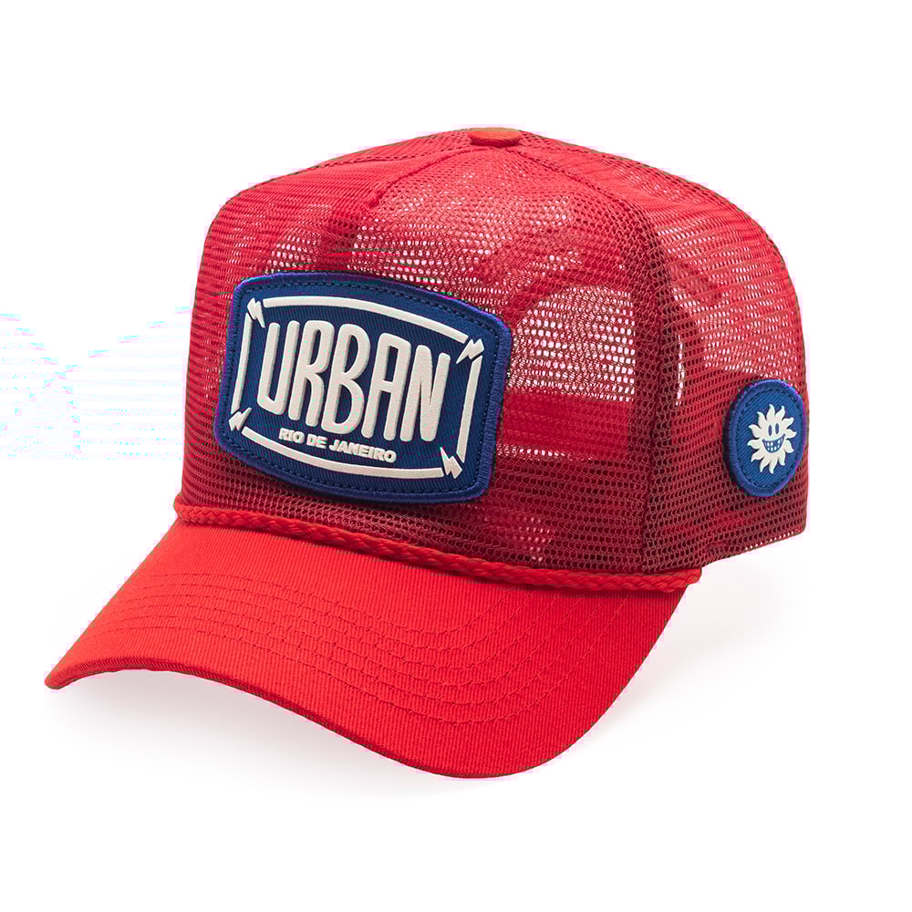 Boné Urban Red Mesh Trucker