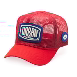 Boné Urban Red Mesh Trucker