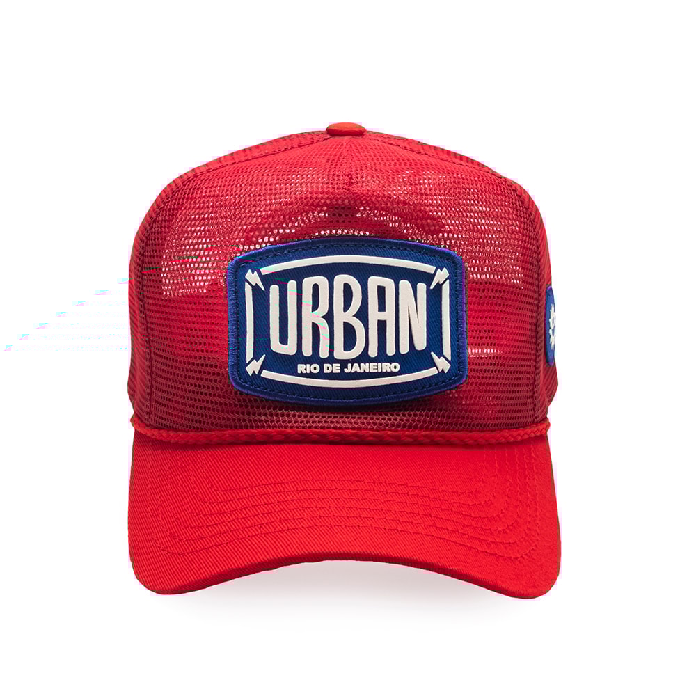 Boné Urban Red Mesh Trucker