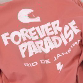 Camiseta Manga Longa Oversized Urban Paradise Salmão