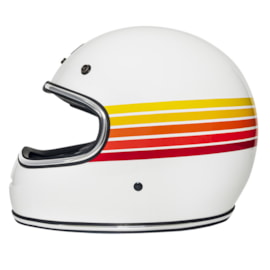 Capacete Urban Bigbore Fire Stripes Branco