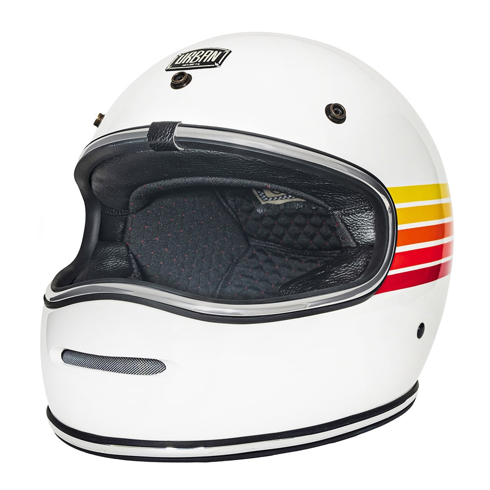 Capacete Urban Bigbore Fire Stripes Branco