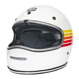 Capacete Urban Bigbore Fire Stripes Branco