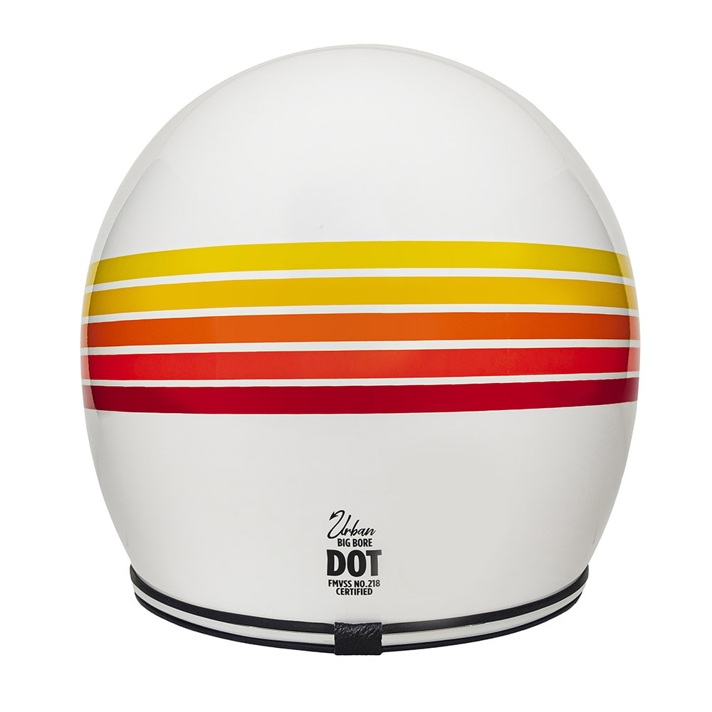 Capacete Urban Bigbore Fire Stripes Branco