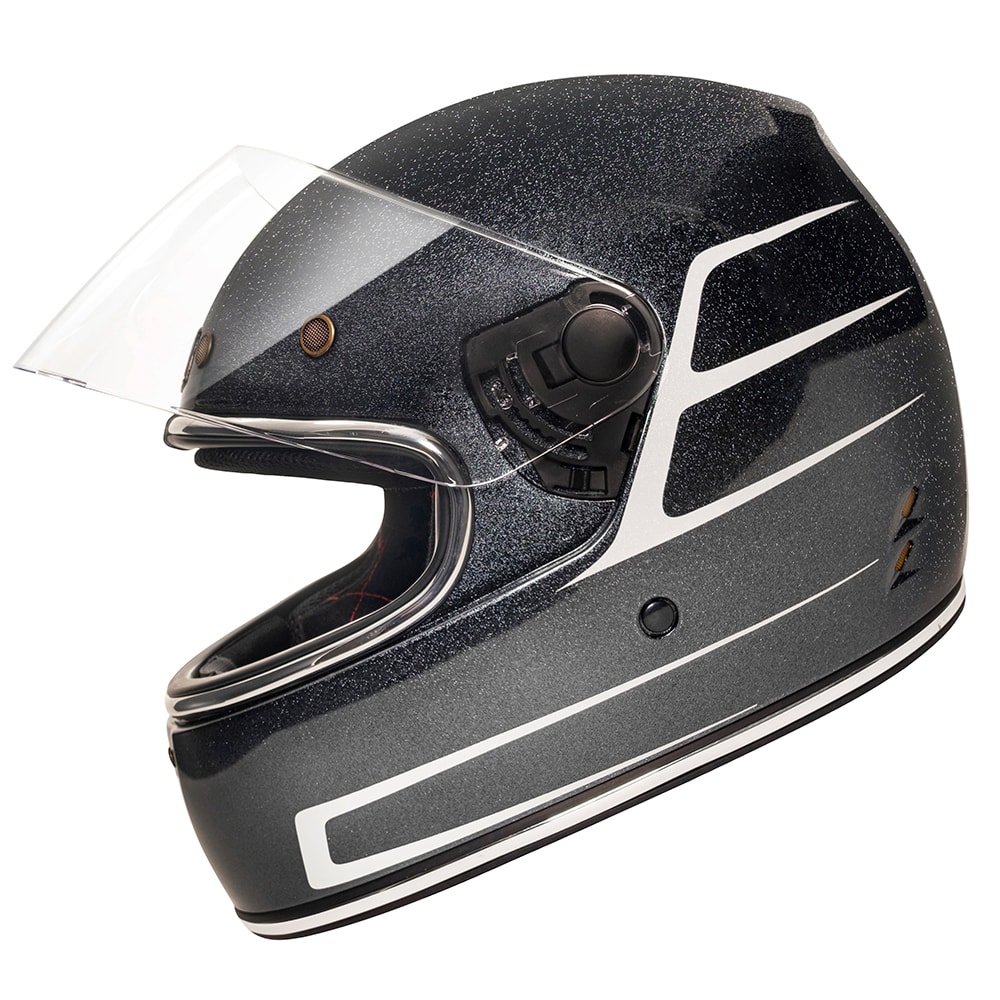 Capacete Urban Cafe Racer Dorisha Black Flake