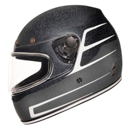 Capacete Urban Cafe Racer Dorisha Black Flake