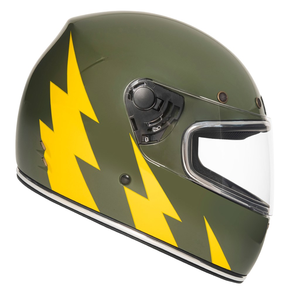 Capacete Urban Cafe Racer Double D Bolt Army