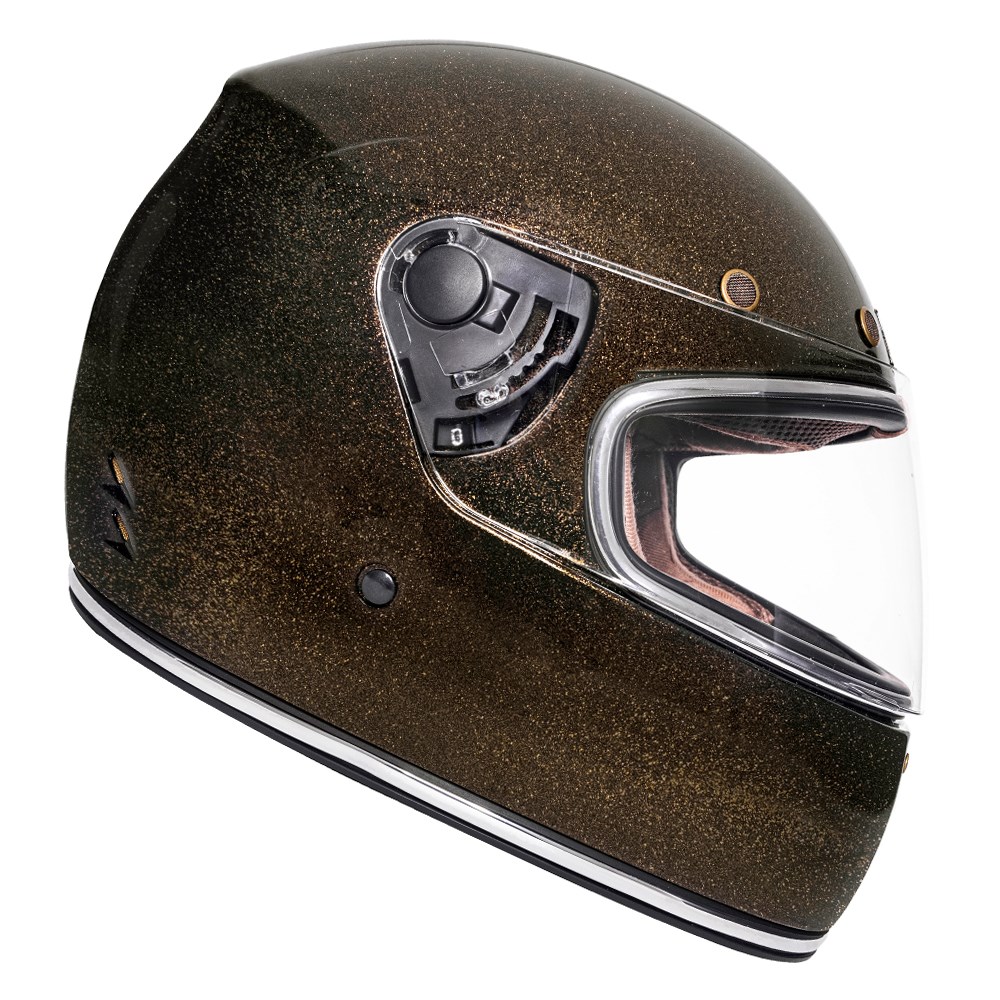 Capacete Urban Cafe Racer Double D Dark Gold Flake