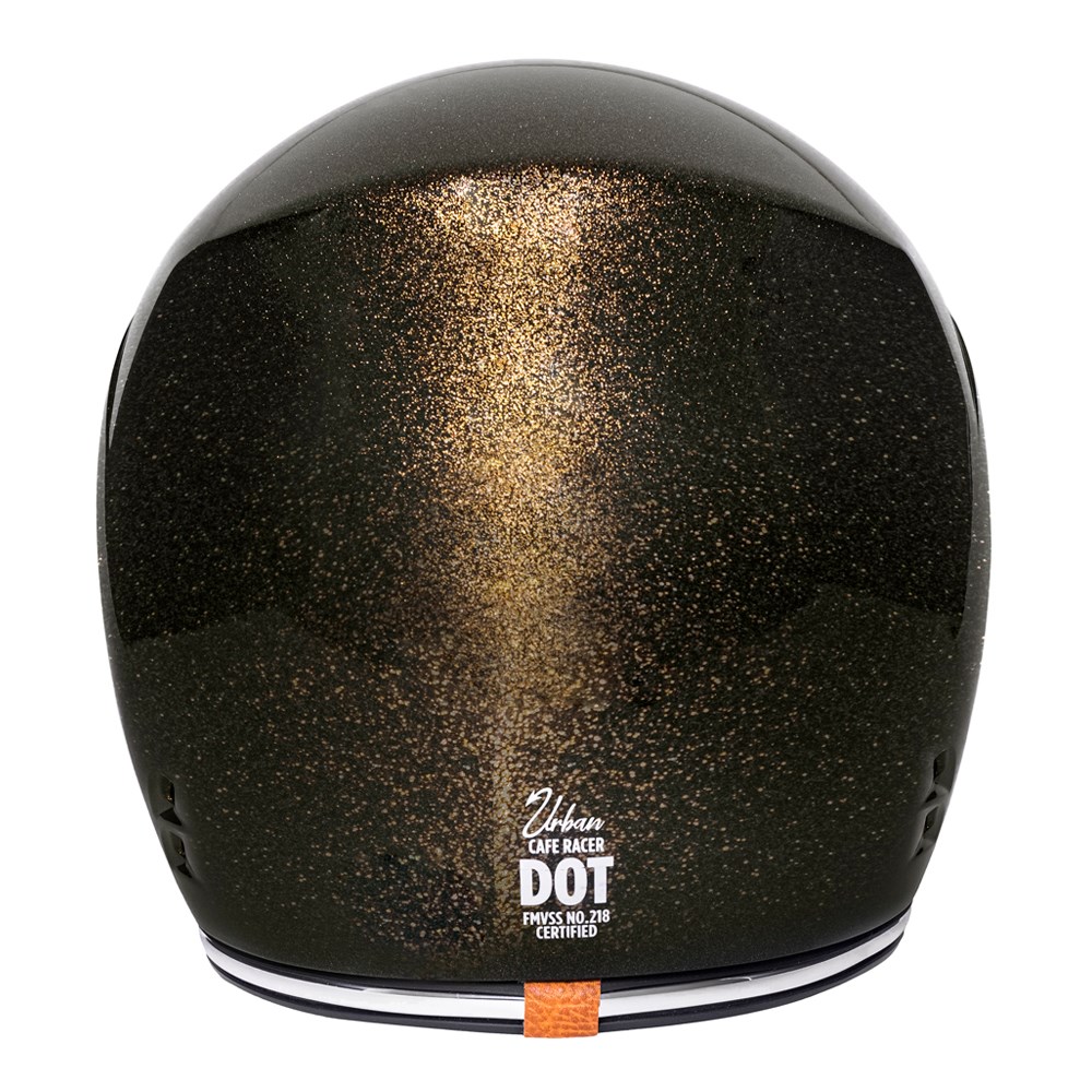 Capacete Urban Cafe Racer Double D Dark Gold Flake