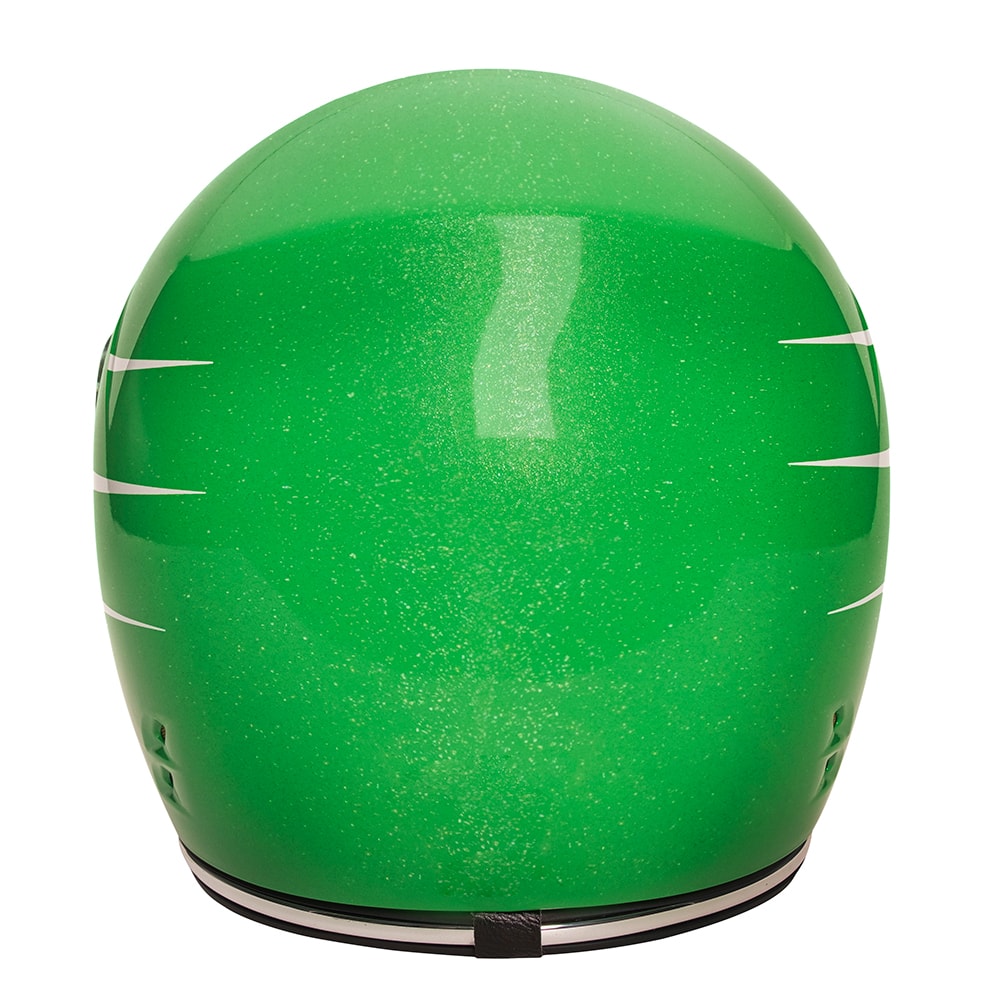 Capacete Urban Cafe Racer Double D Dorisha Live Green Flake