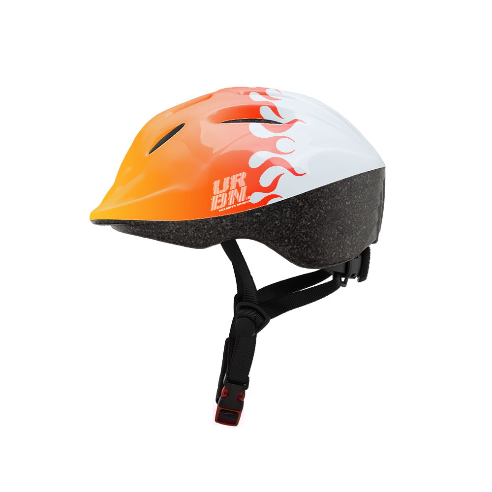 Capacete Urban Sports Kids Camo Red Flames