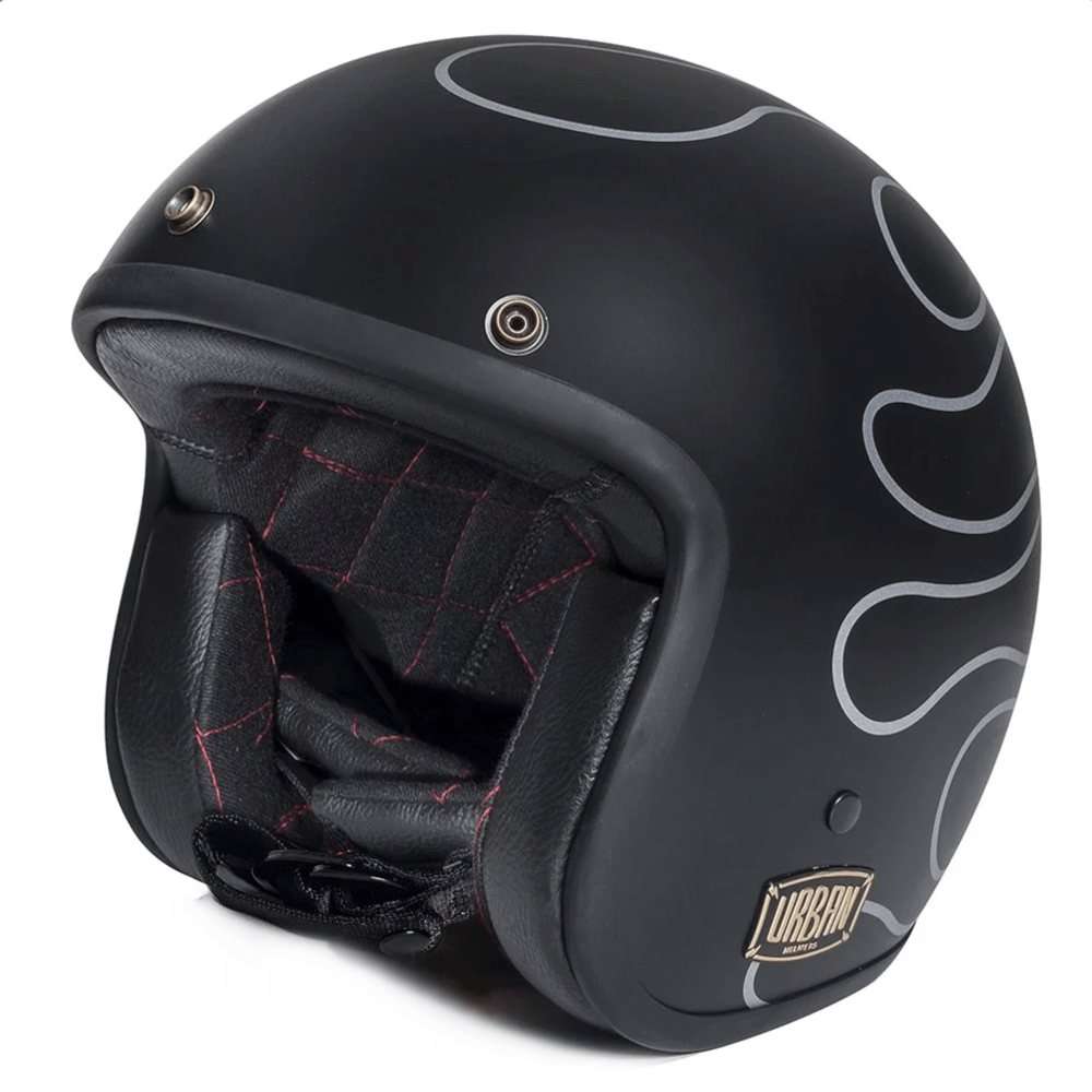 Capacete Urban Tracer Flames Matte Black