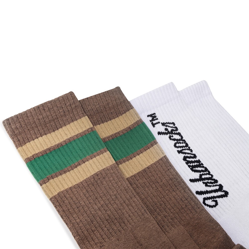 Pack Meia Urbansocks TM e Stripes Brown