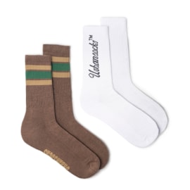 Pack Meia Urbansocks TM e Stripes Brown