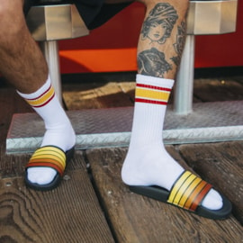 Sandália Urbankicks Rockaway Slide Fire Stripes