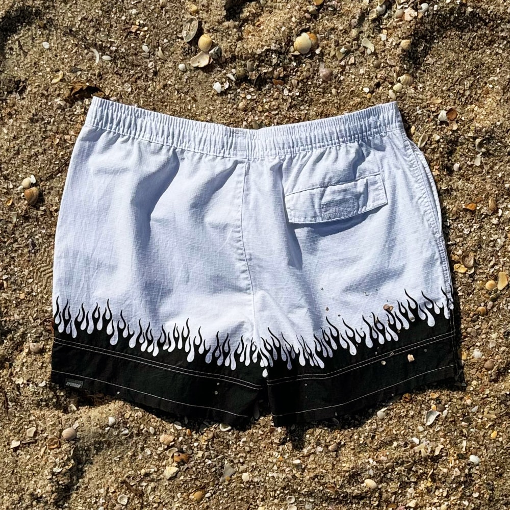 Short ByUrban Ripstop Flames Preto e Branco